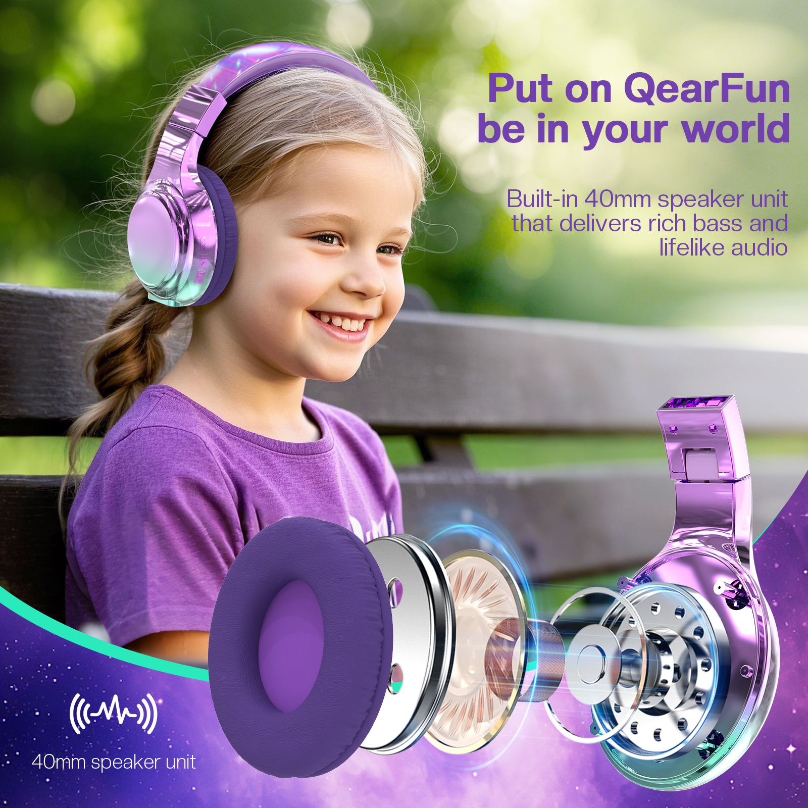 Gradient Kids Bluetooth Headph - Gaming Headset Rgb review and price