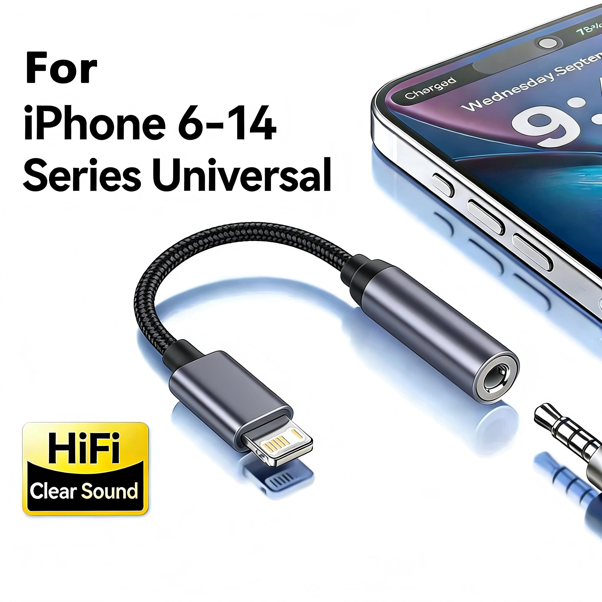 8 Pin to 3.5mm Jack AUX Cable  - Earphone Splitter Jack review and price