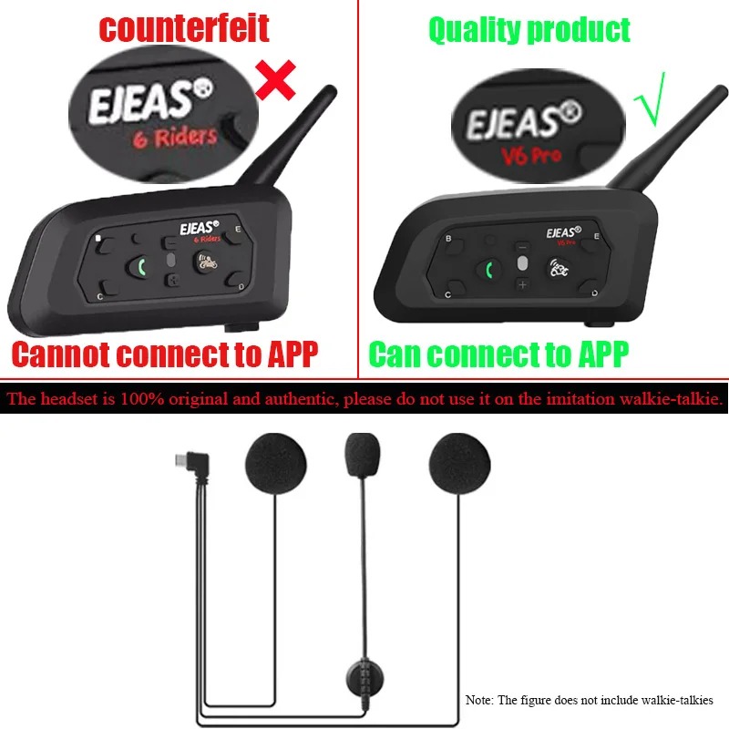 EJEAS V6 PRO+ Motorcycle Helme - Usb C Earphone review and price