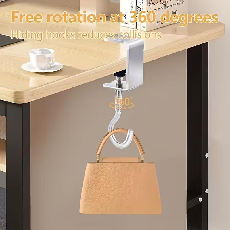 4pcs Removable Desk Hooks: Bac - Headphone Stand Desk review and price