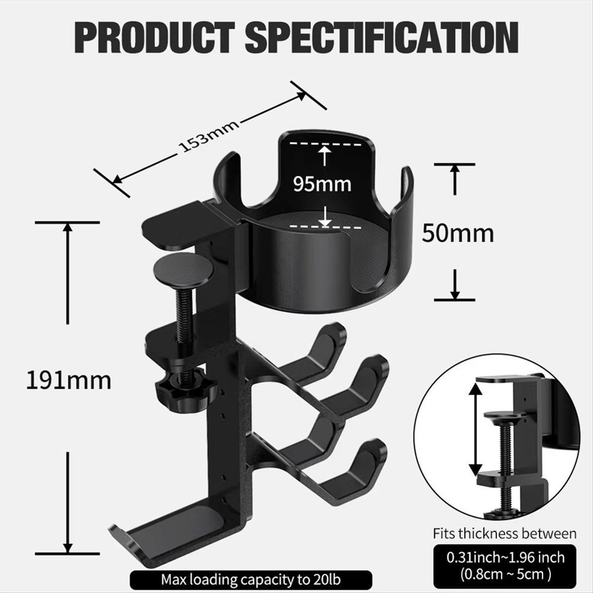 CANING- Desktop Water Cup Hold - Headphone Stand Desk review and price