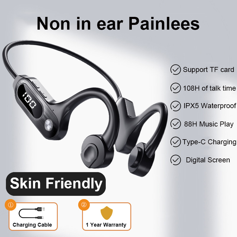 Bone Conduction Bluetooth 5.3  - Sports Earphone Hook review and price