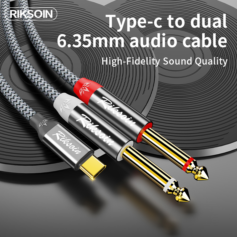 USB Type C to Dual 6.35mm TS A - Audio Splitter Y review and price