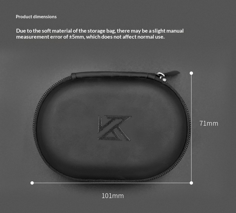KZ Earphone Storage Case Oval  - Headphone Case Hard review and price