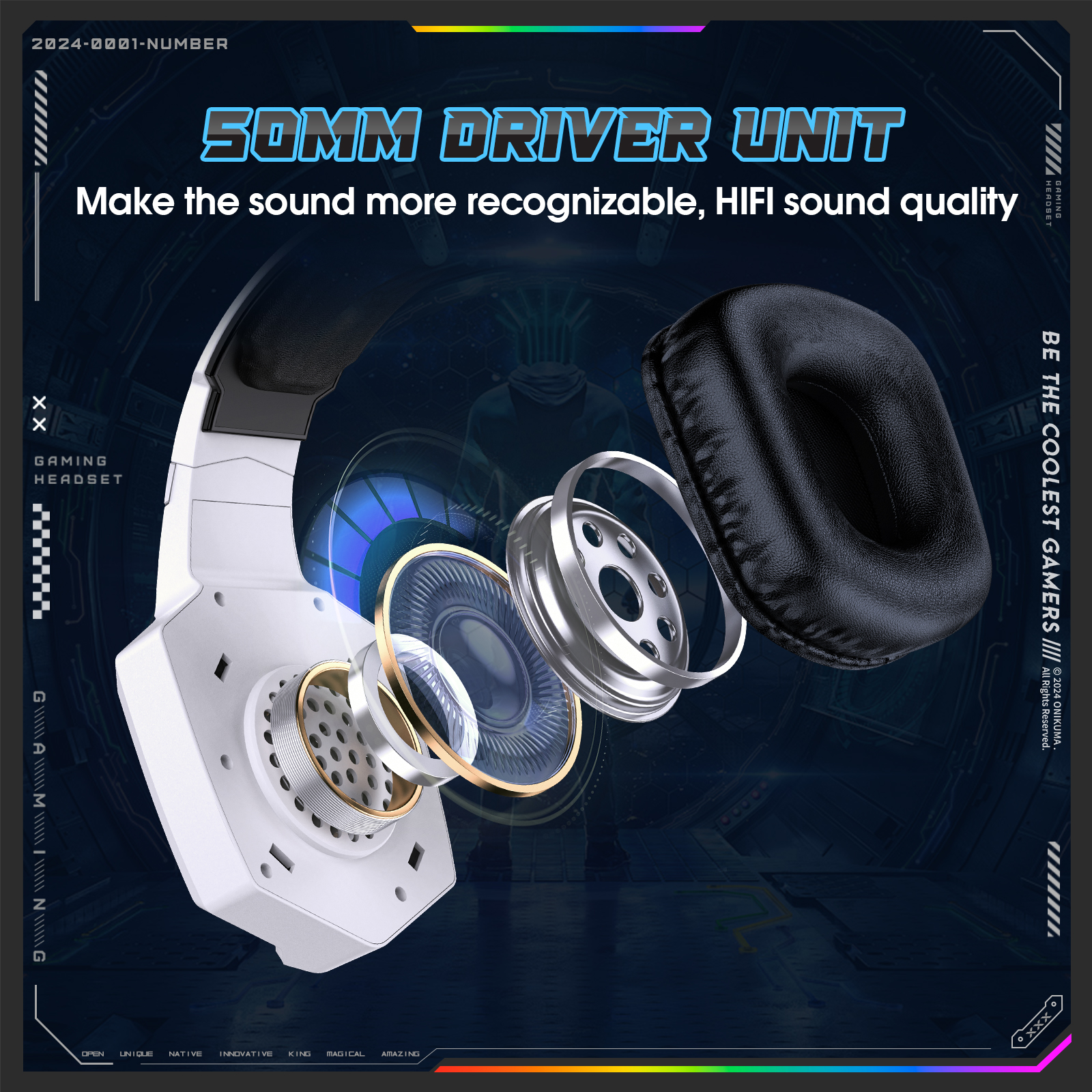 ONIKUMA 2.4GHz Wireless Gaming - Gaming Headset Rgb review and price