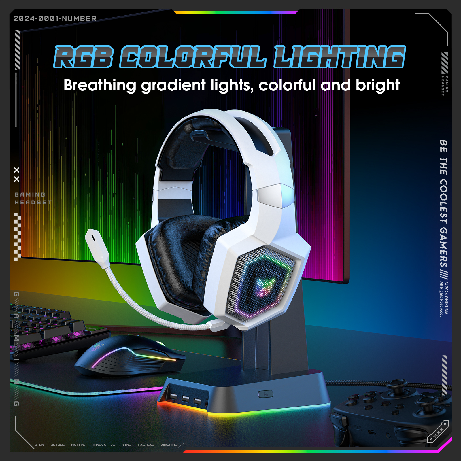 ONIKUMA 2.4GHz Wireless Gaming - Gaming Headset Rgb review and price