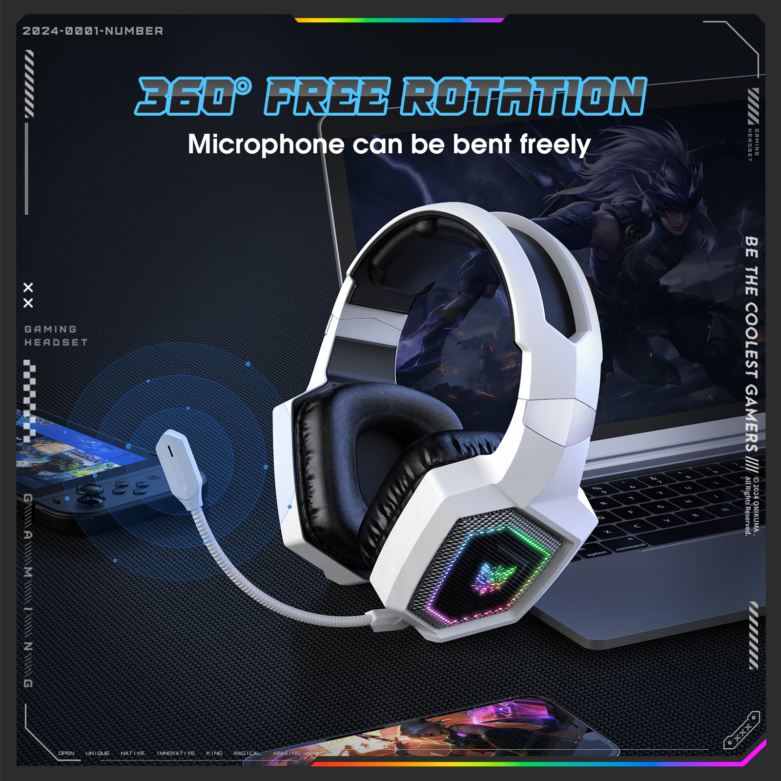 ONIKUMA 2.4GHz Wireless Gaming - Gaming Headset Rgb review and price