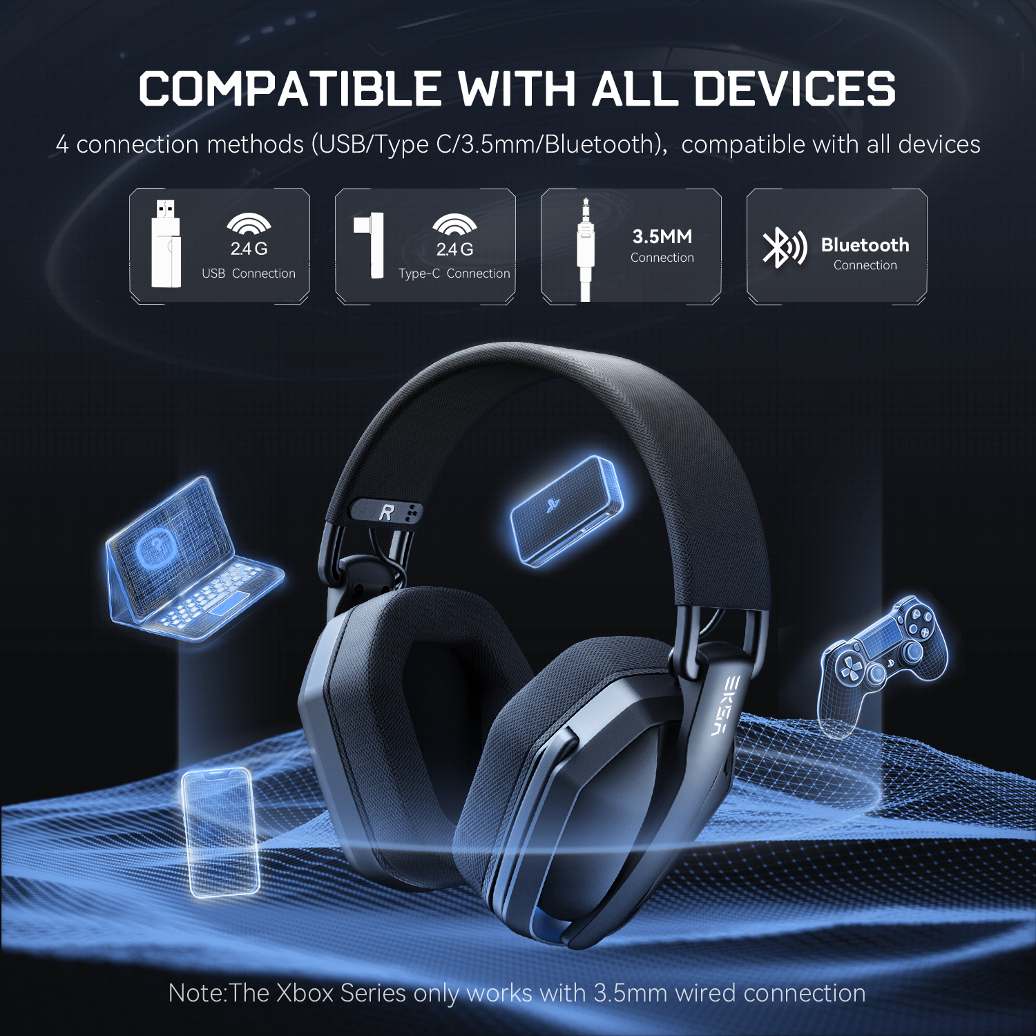 EKSA G19BT 2.4GHz Wireless Gam - Gaming Headset Rgb review and price