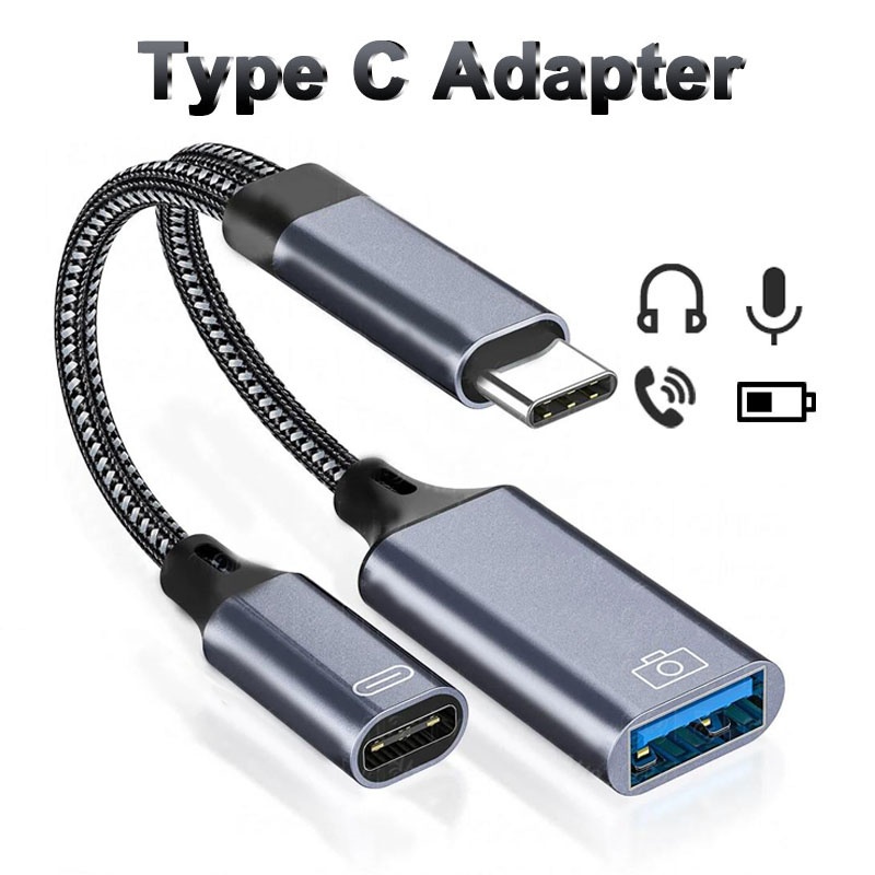 2 In 1 Type C Adapter Type-C T - Earphone Splitter Jack review and price