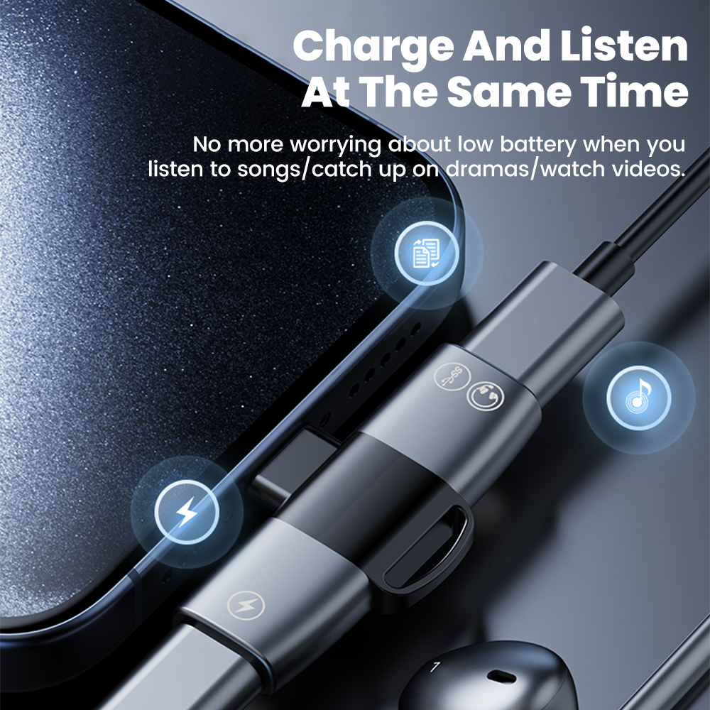 2 in 1 Type C Audio Adapter US - Earphone Splitter Jack review and price